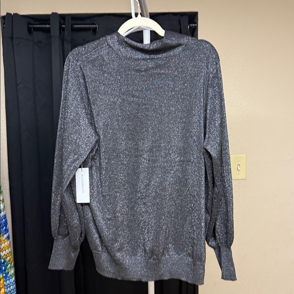 Black with silver glitter “sparkle” through out! XXL - Picture 3 of 5
